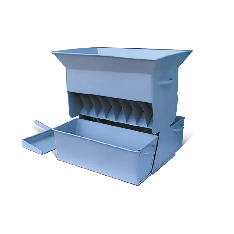 Riffle sample divider for representative aggregate and material sampling